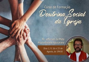 CURSO DE FORMAÇÃO BÍBLICO CATEQUÉTICA ONLINE  TEMA: DOUTRINA SOCIAL DA IGREJA  COM O Pe. JEFFERSON DA MATA  LINK DE ACESSO NO FACEBOOK E INSTAGRAN 