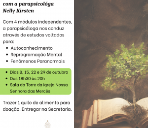 Convite para o Curso de Parapsicologia, último do ano!