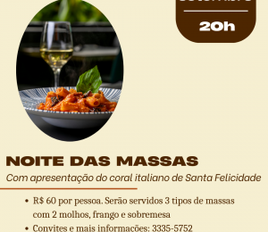 Noite das Massas com Coral Italiano