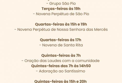 Grupos de Oração Paróquia Nossa Senhora das Mercês