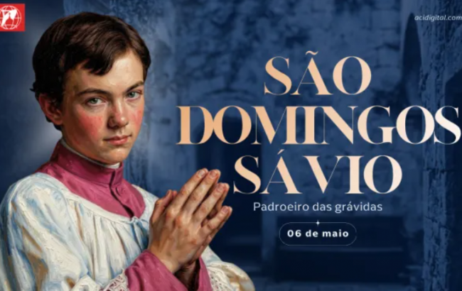Hoje a Igreja celebra são Domingos Sávio, padroeiro das grávidas