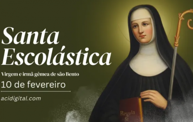 Hoje é celebrada santa Escolástica, virgem e irmã gêmea de são Bento
