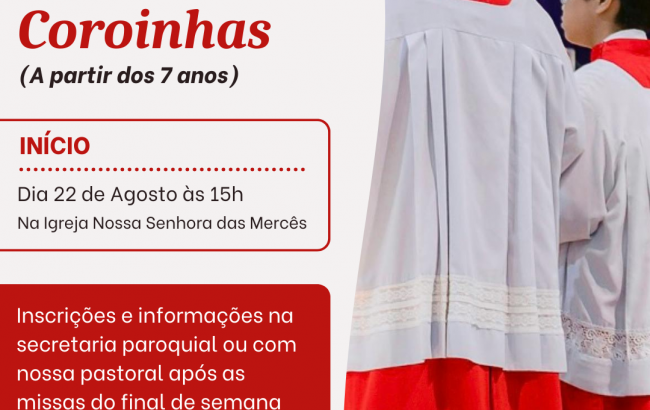 Nova turma de formação de Coroinhas