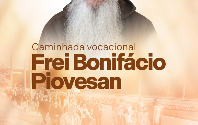 Caminhada vocacional de frei Bonifácio Piovesan neste domingo, às 8h