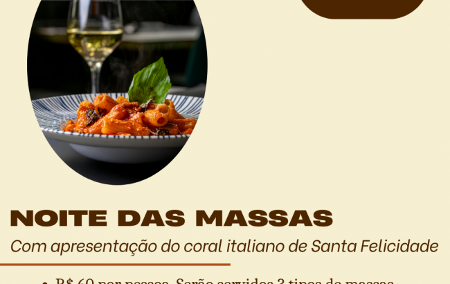 Noite das Massas com Coral Italiano