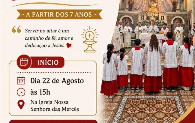 Nova turma de formação de Coroinhas