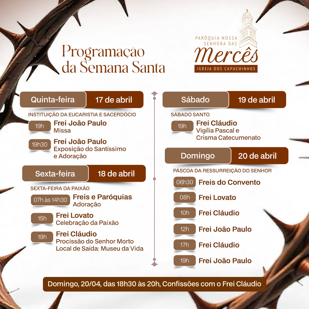 Programação Semana Santa